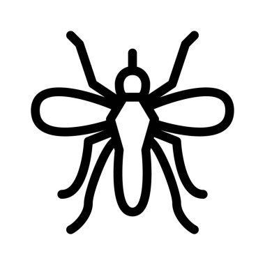 Uçan Tiny Sivrisinek basit vektör illüstrasyon işareti