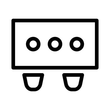 Yüzme Havuzu simgesi, basit hat illüstrasyon