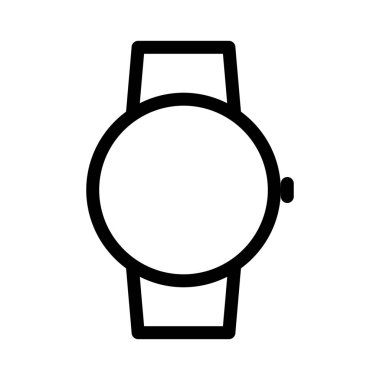 SmartWatch yuvarlak yüz basit hat illüstrasyon