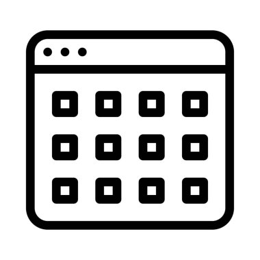 Küçük Döşeme görünümü, basit hat illüstrasyon