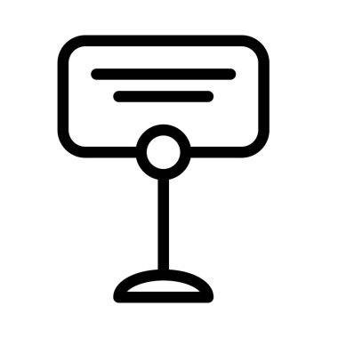 Özel amaçlı tabela simgesi, basit hat illüstrasyon