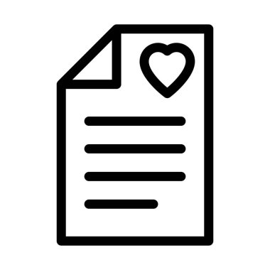 Özel aşk mektubu simge vektör çizim