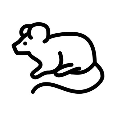 Fare ya da sıçan, basit hat illüstrasyon