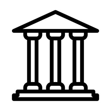 Panteon Roma sütunlar, basit vektör çizim