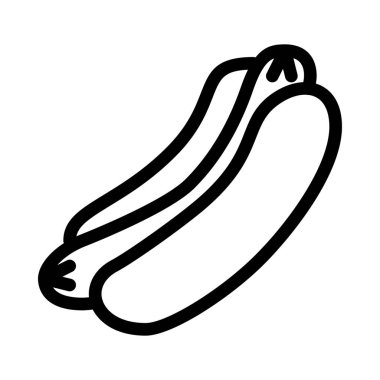 Doldurulmuş sosisli sandviç işareti illüstrasyon vektör