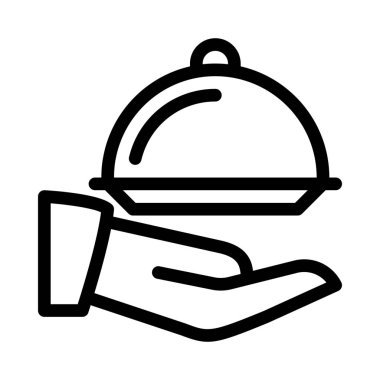 Otel hizmet Servisi, basit hat illüstrasyon