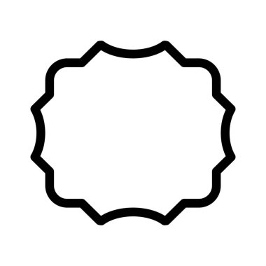 basit dekoratif çerçevesi simgesi, basit hat illüstrasyon