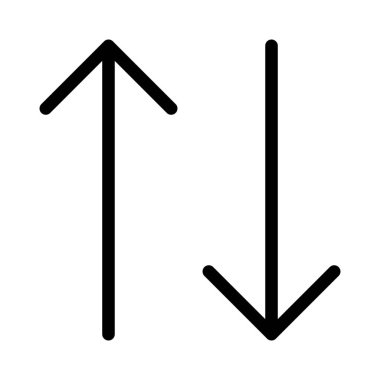 Çift yönlü ok simgesi, basit hat illüstrasyon