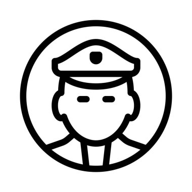 Polis basit vektör illüstrasyon işareti