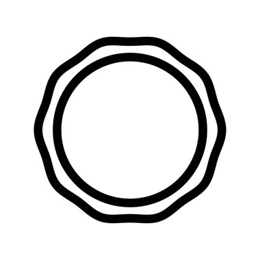 dairesel tasarım çerçevesi simgesi, basit hat illüstrasyon