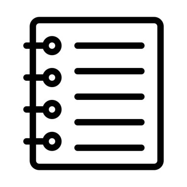 Sarmal günlük ya da defter basit hat illüstrasyon