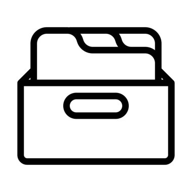 Kutu simgesi vektör çizimindeki klasörler  