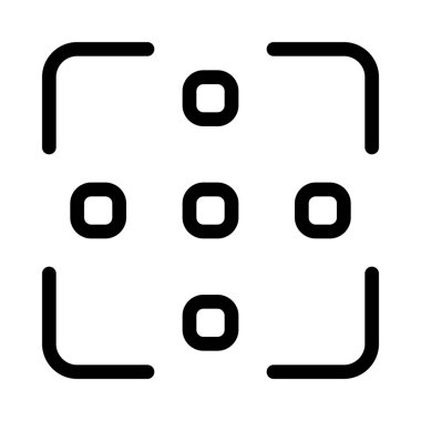 Kamera odak noktalar, basit hat illüstrasyon