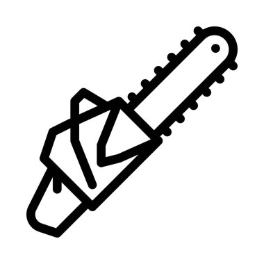 Testere Kesme Aleti simgesi beyaz üzerine yalıtılmış 