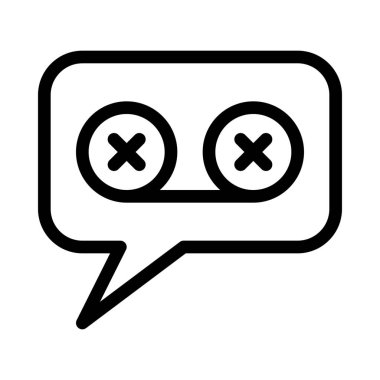 Mesaj simgesi, basit hat illüstrasyon göndermek