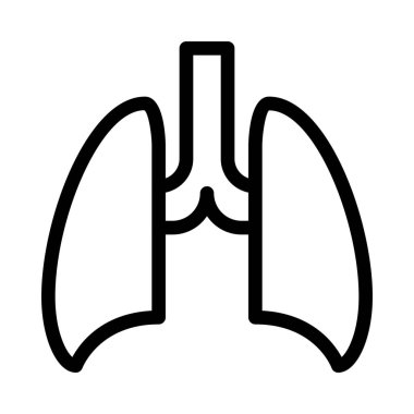 Lungs Pulmonology Department simple vector illustration sign