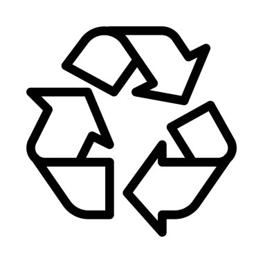 Ürün geri dönüşüm sembolü, vektör tasarımı
