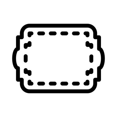 dikdörtgen çerçeve basit hat illüstrasyon