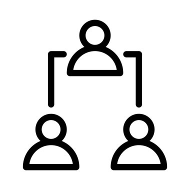 Ağ simgesini, basit hat illüstrasyon