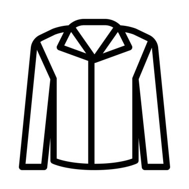 Kış ceket giymek, basit hat illüstrasyon