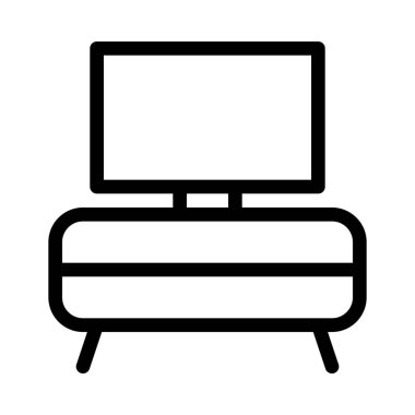 Oturma odasında Tv vektör çizim  