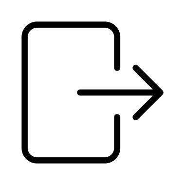 Oturumu kapatmak ya da çıkma, basit vektör çizim