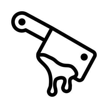 bloody cleaver simple vector illustration sign