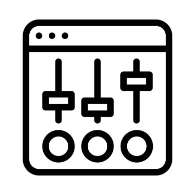 Web ekolayzır ve mikser, basit çizgi stili