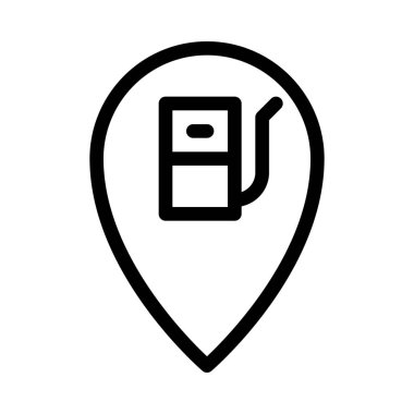 Yerel benzin istasyonu simge vektör çizim