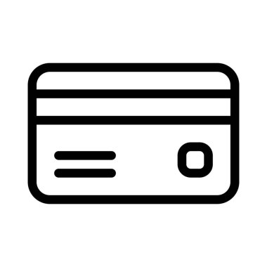 Kredi kartı, basit hat illüstrasyon