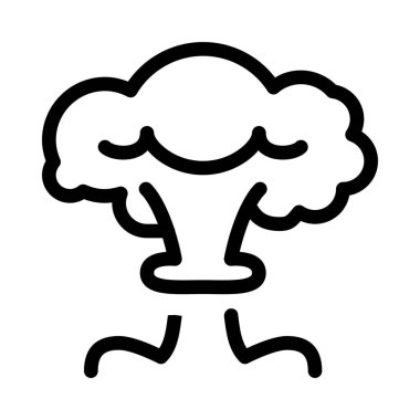 Mantar Bulut Patlama basit vektör illüstrasyon işareti