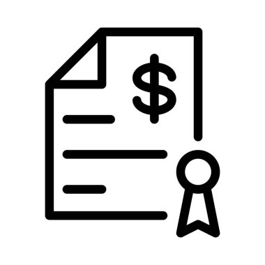 Ödüllendirici sözleşme basit hat illüstrasyon