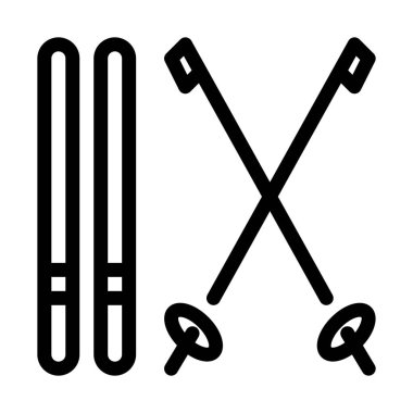 Buz pateni Kayak, basit vektör çizim