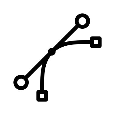 Parametrik eğri noktası basit vektör illüstrasyon işareti