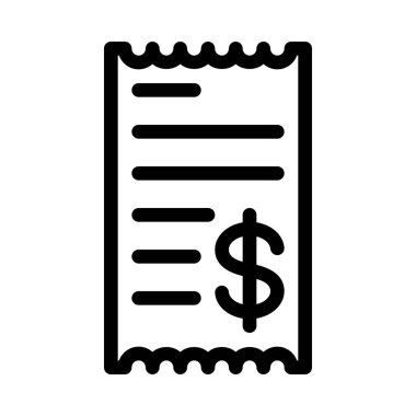 Dolar, basit hat illüstrasyon fatura