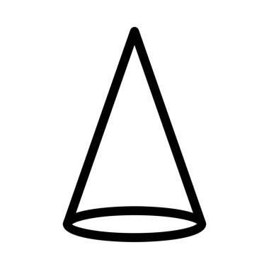 Conoid diyagramı şekil kutsal kişilerin resmi, basit hat illüstrasyon