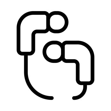 Beyaz izole rahat kulaklık aygıtı simgesi 