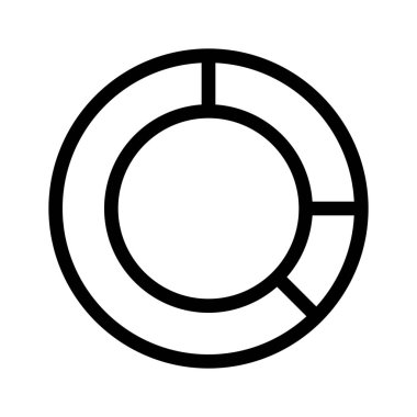 Halka grafik karşılaştırıldığında basit hat illüstrasyon