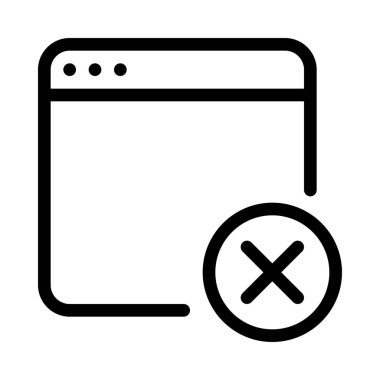 Windows hata bildirimi, basit çizgi stili