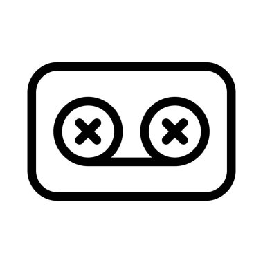 Beyaz üzerinde yalıtılmış kaset simgesi 