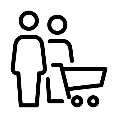 Alışveriş kavramı simge vektör çizim