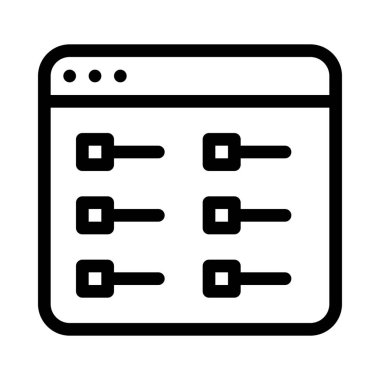 Liste veya görünümü değiştir, basit hat illüstrasyon