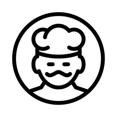 avatar Şef basit vektör çizim