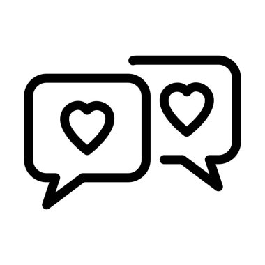 Vektör çizim romantik aşk sohbet