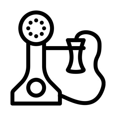 Vintage telefon modeli, basit vektör çizim