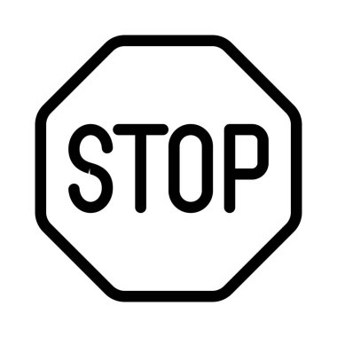 Web simgesi, vektör tasarımı durdurmak