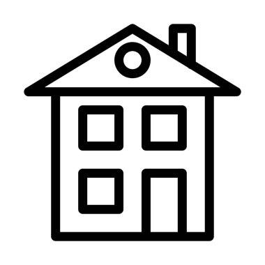 Özel daire ev, basit vektör çizim