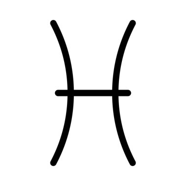 Balık astrolojik basit vektör illüstrasyon işareti