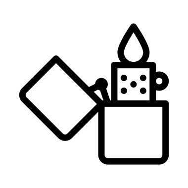 Cigarette Flame Lighters icon vector illustration