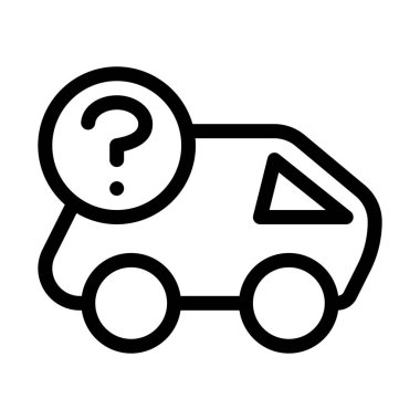 Teslimat soru sorgu simge vektör çizim   